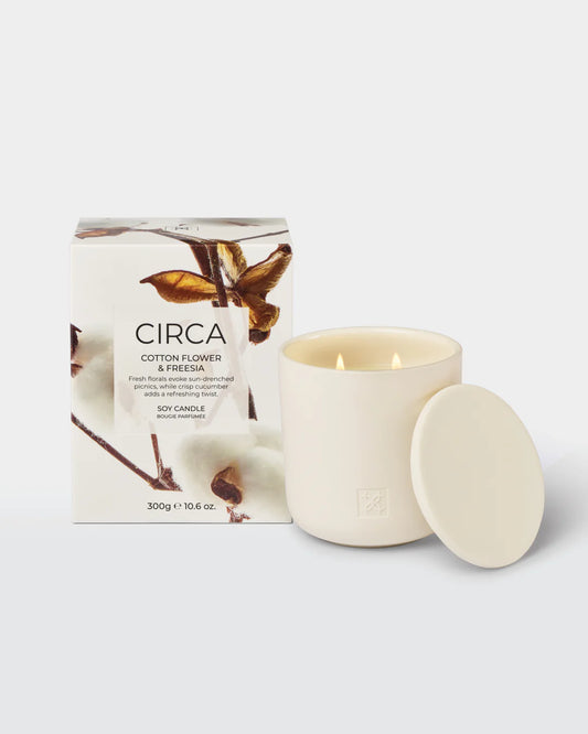 Circa Cotton Flower & Freesia Soy Candle 300g