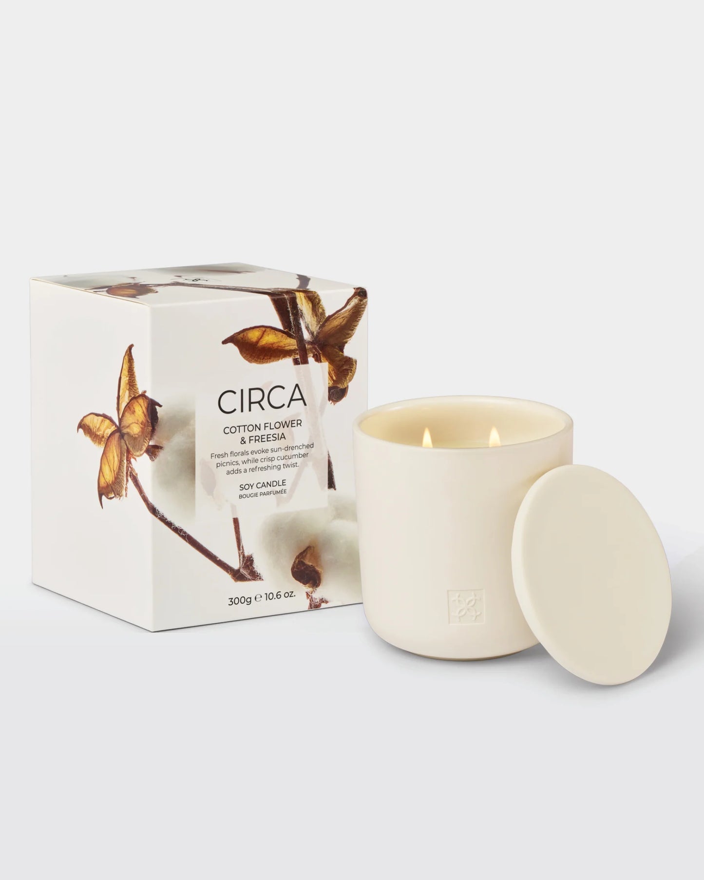 Circa Cotton Flower & Freesia Soy Candle 300g