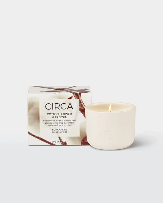 Circa Cotton Flower & Freesia Soy Candle 70g