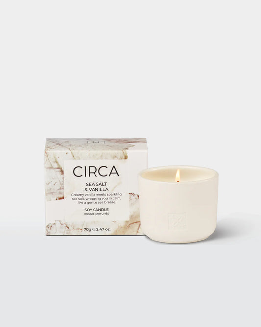 Circa Sea Salt & Vanilla Soy Candle 70g