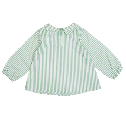 Collared Shirt - Sage & Milk Stripe