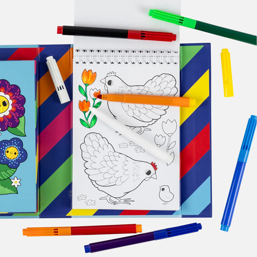 Colour Change Colouring Set - Garden Friends