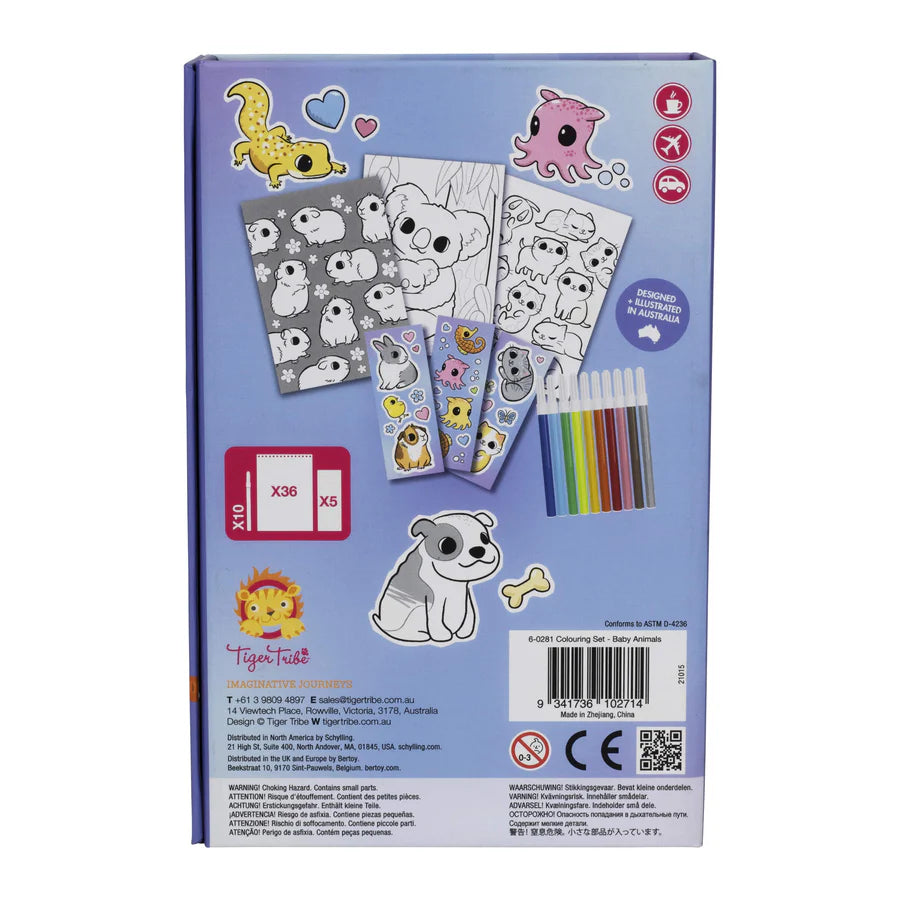 Tiger Tribe Colouring Set - Baby Animals