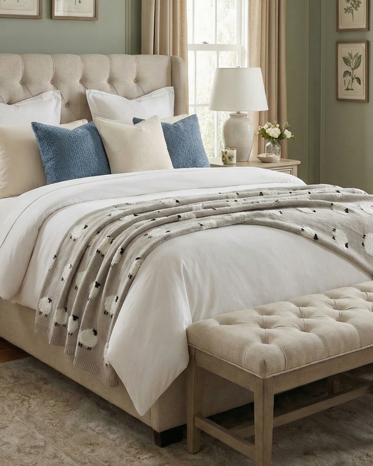 Counting Sheep Cotton Throw