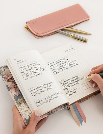 2027 Day to Page Small Planner - Regency Blooms