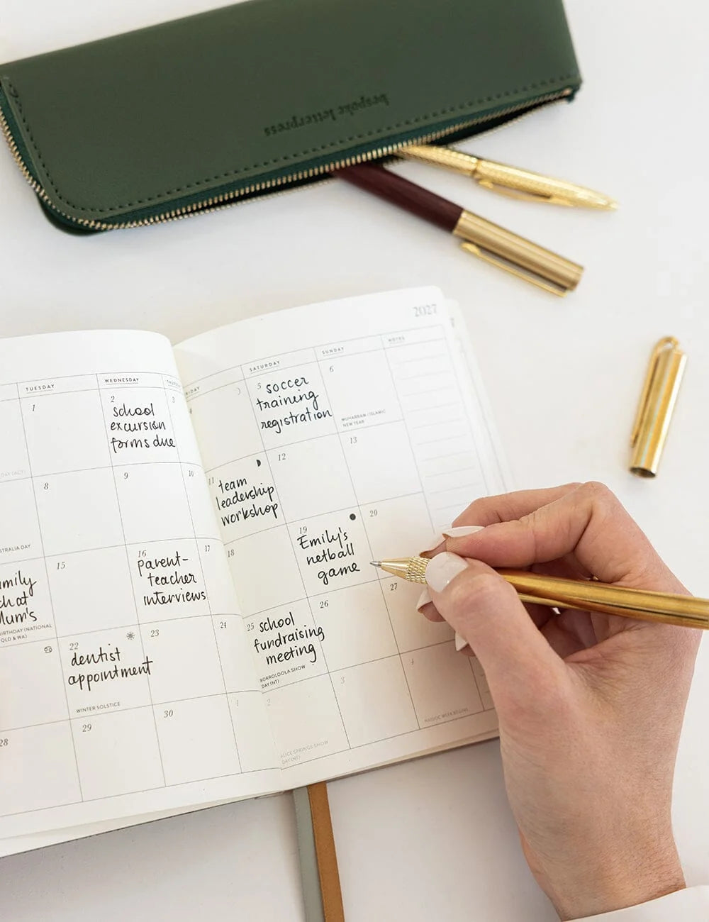 Bespoke Letterpress 2027 Pocket Planner - Willowmere