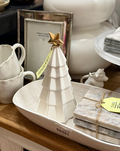 Ceramic Christmas Tree with Gold Heart