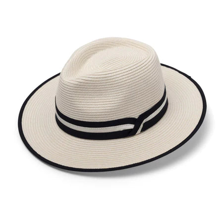 Canopy Bay by Deborah Hutton Windsor Fedora - Ivory/Navy