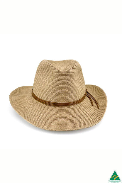 Brampton Raffia Fedora - Natural
