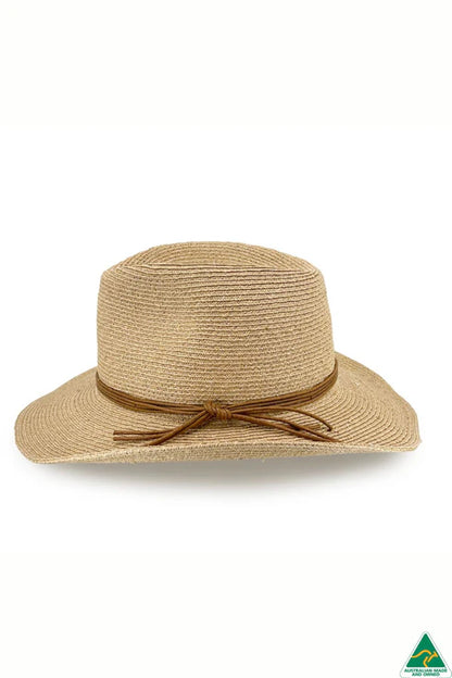 Brampton Raffia Fedora - Natural