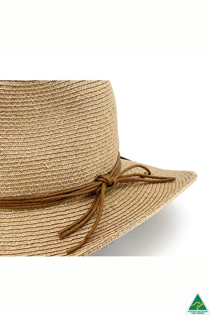 Brampton Raffia Fedora - Natural