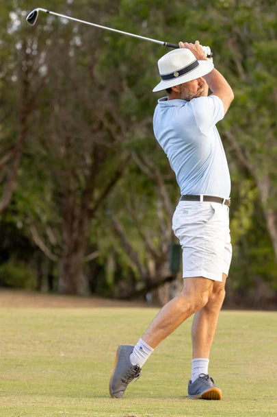 Chicago Golf Fedora - Ivory/Black