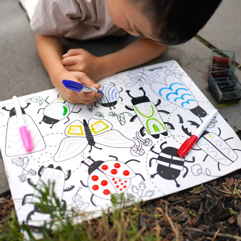 HeyDoodle Busy Bugs Sensory Colouring & Doodle Mat