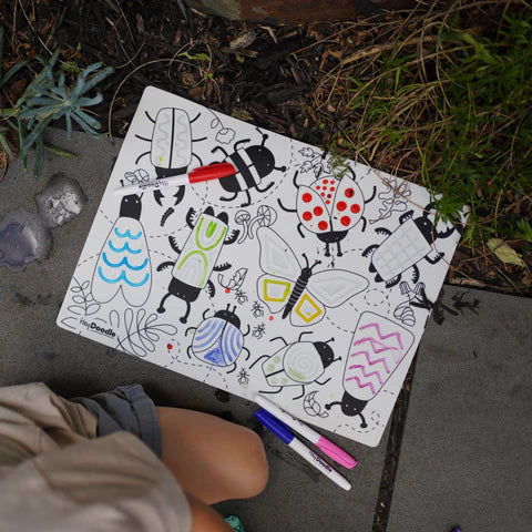 HeyDoodle Busy Bugs Sensory Colouring & Doodle Mat
