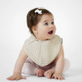 Cleo & Bebe Waterproof Bandana Bib - Almond Gingham