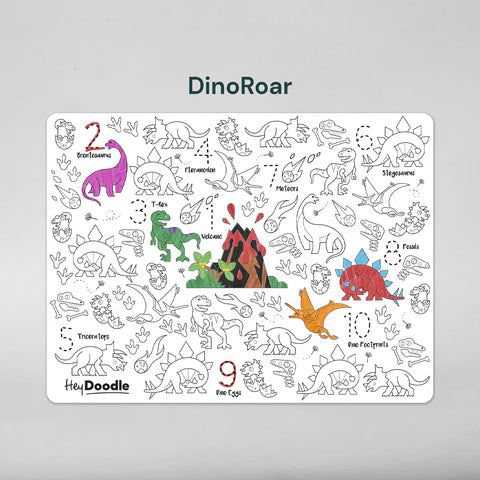 HeyDoodle DinoRoar Classic Colouring & Doodle Mat