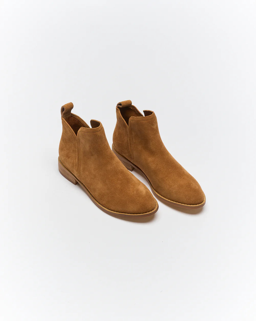 Walnut Douglas Leather Boot - Tan Suede