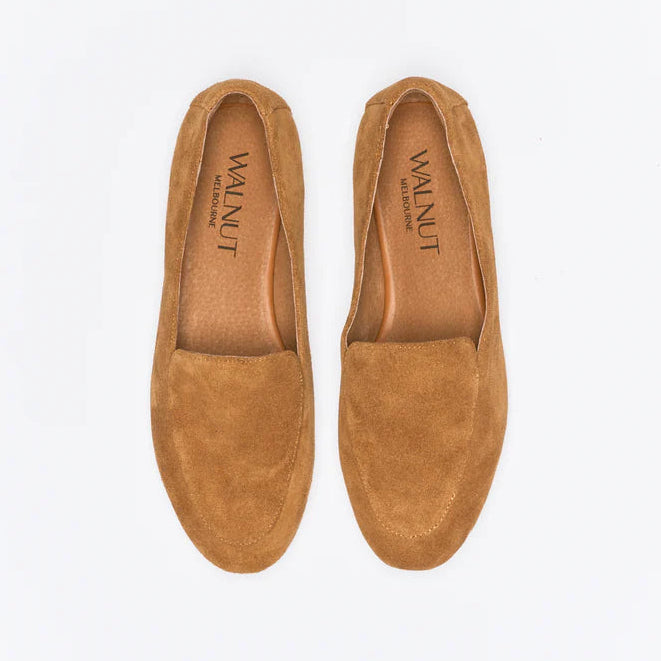 Walnut Drew Leather Loafer - Tan Suede