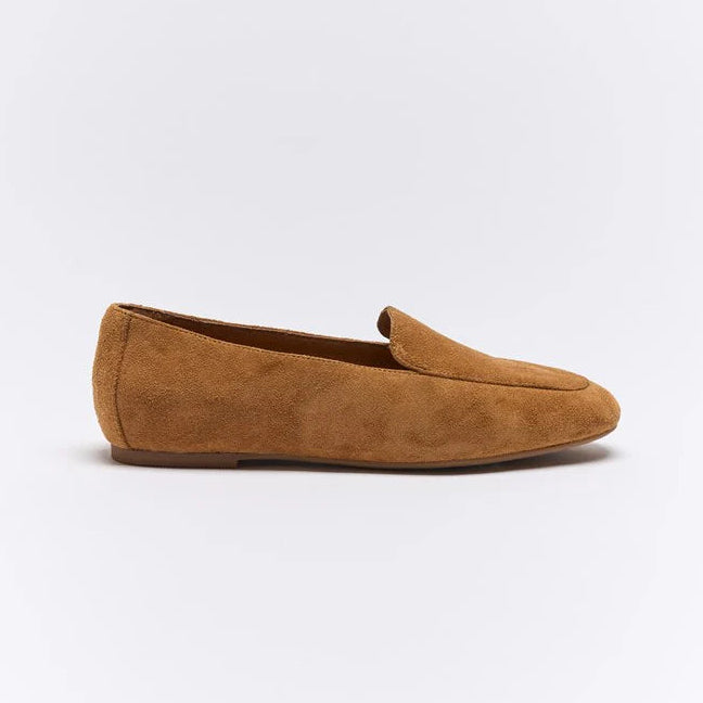 Walnut Drew Leather Loafer - Tan Suede