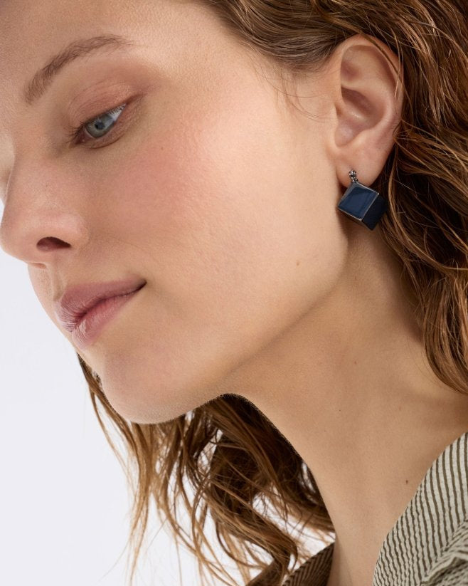 ELK Elta Mini Hoop Earring - Steel Blue
