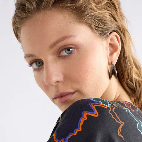 ELK Apenn Large Hoop Earring - Deep Pine