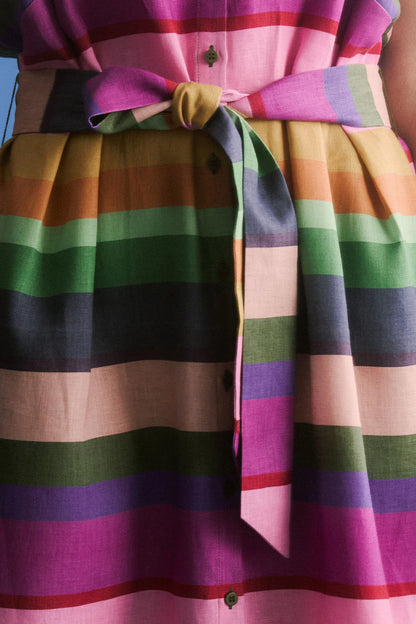 ELK Tilko Linen Shirt Dress - Lysbro Print