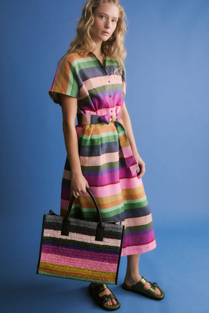 ELK Tilko Linen Shirt Dress - Lysbro Print