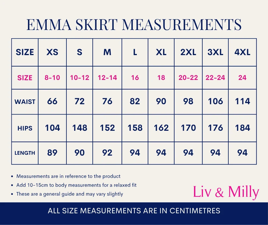 Liv & Milly Emma Skirt- Navy & White Gingham