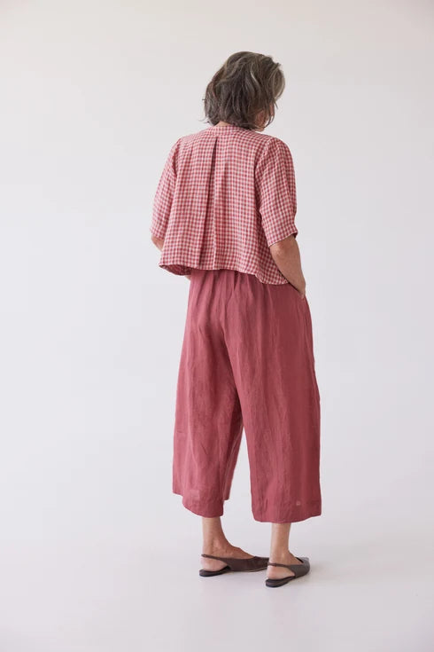 Eva's Sunday Loretta Reversible Top - Burnt Sienna Gingham