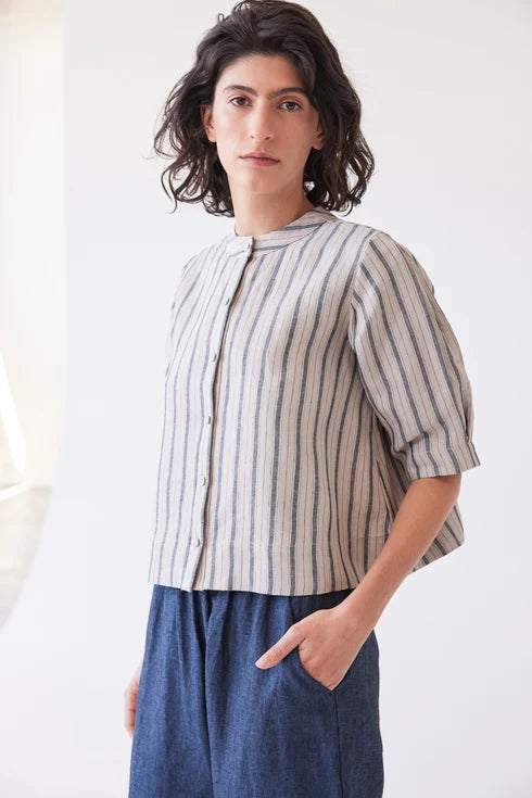 Eva's Sunday Loretta Reversible Top - Navy Stripe