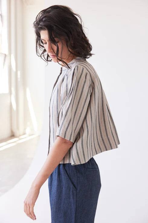 Eva's Sunday Loretta Reversible Top - Navy Stripe