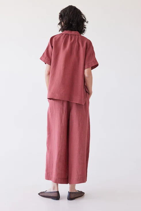 Eva's Sunday Lumi Collared Shirt - Burnt Sienna