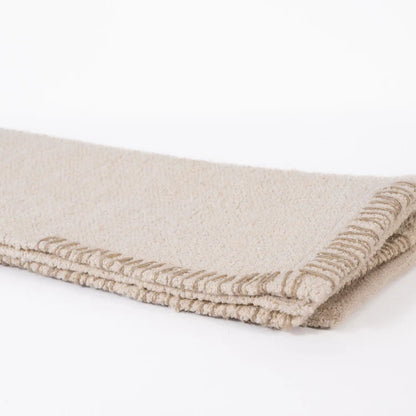 Zayra Bathmat - Ivory with Natural Hand Stitch