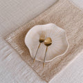 Zayra Placemat - Natural with Ivory Hand Stitch
