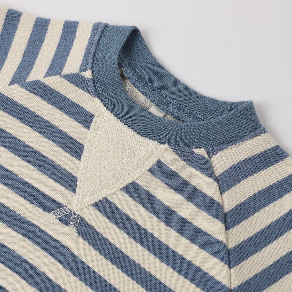 Crewneck Romper - Marine Stripe