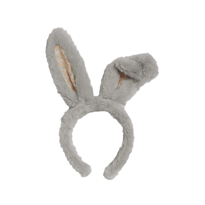 Dinkum Dolls Fluffle Bunny Ear Headband - Smoke