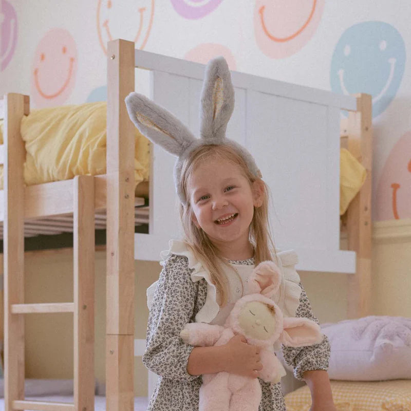 Dinkum Dolls Fluffle Bunny Ear Headband - Smoke