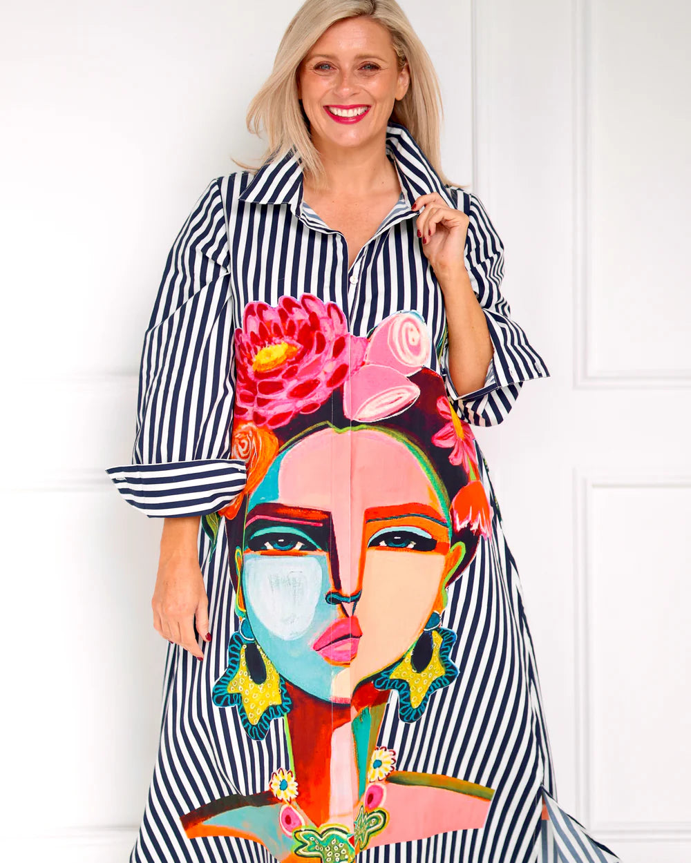 Frida Shirt Dress | Navy