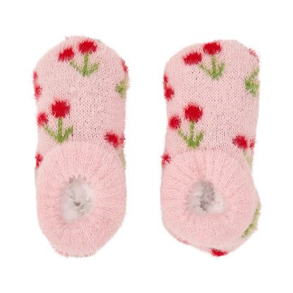 Kids Fuzzy Booties - Cherry