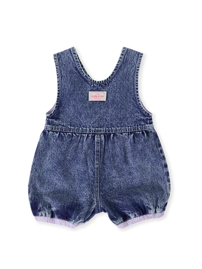 Goldie+Ace Nina Pastel Petals Denim Romper