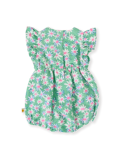 Goldie+Ace Daisy Patch Lani Romper - Moss
