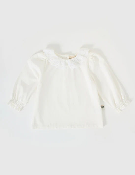 Goldie + Ace Laura Puff Sleeve Collar Long Sleeve Top