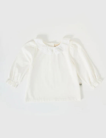 Goldie + Ace Laura Puff Sleeve Collar Long Sleeve Top