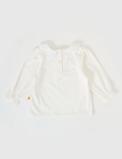 Goldie + Ace Laura Puff Sleeve Collar Long Sleeve Top