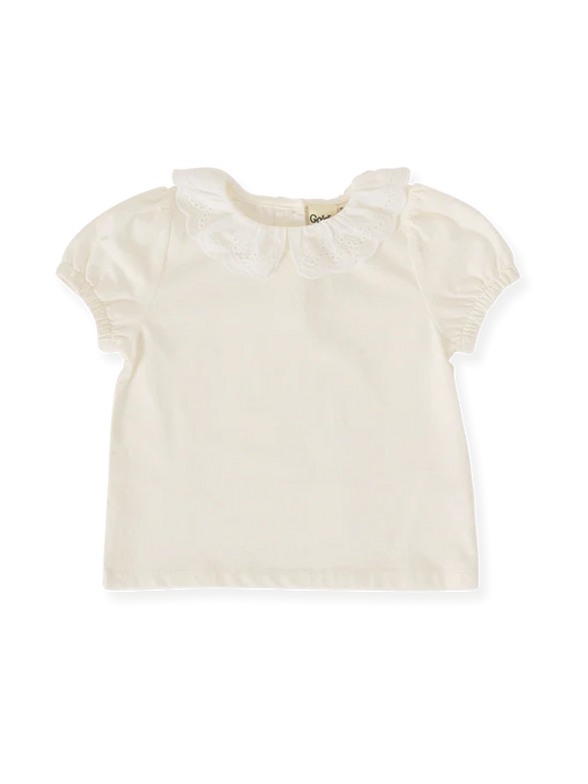 Goldie+Ace Laura Puff Sleeve Collar T-Shirt