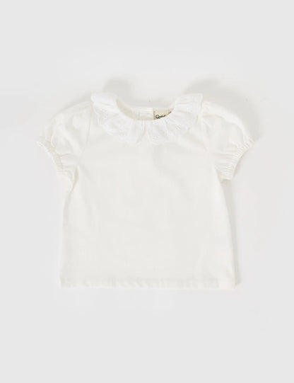 Goldie + Ace Laura Puff Sleeve Collar T-Shirt