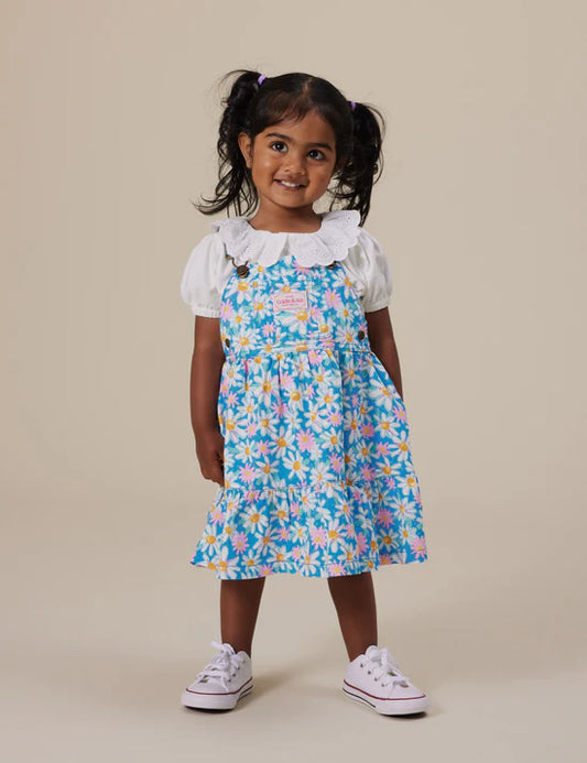 Tully Tiered Pinafore Dress | Seaside Daisy