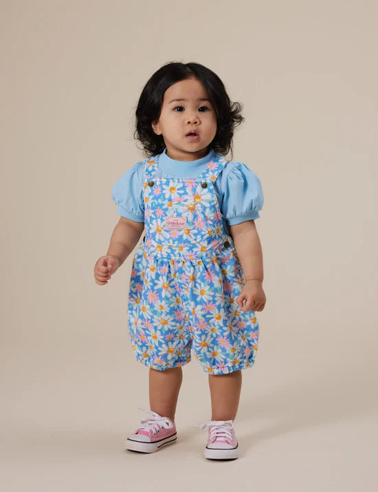 Goldie + Ace Bessie Bubble Shortalls | Seaside Daisy