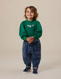 Goldie + Ace Eden Embroidered Puff Long Sleeve Top | Bottle Green