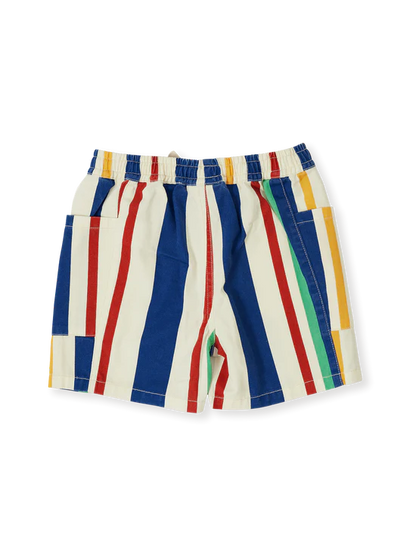 Goldie+Ace 90's Bold Stripe Noah Denim Pocket Shorts